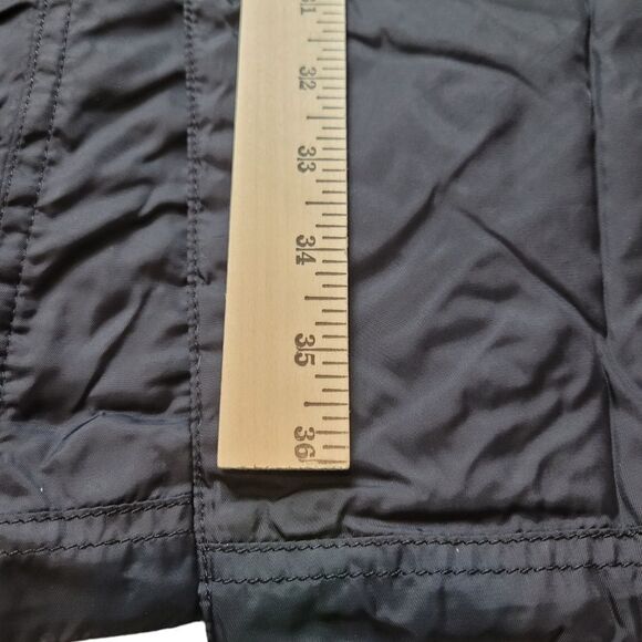 Ermenegildo Zegna Men's Large Trench Coat Black Nylon Jacket Long Blazer - Picture 10 of 16